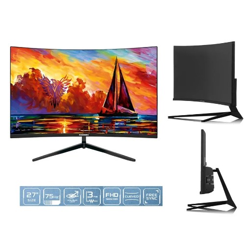 MONITOR MICRONICS BRICKELL DG24FC 24 PULGADAS FHD CURVO 75 HZ HDMI VGA