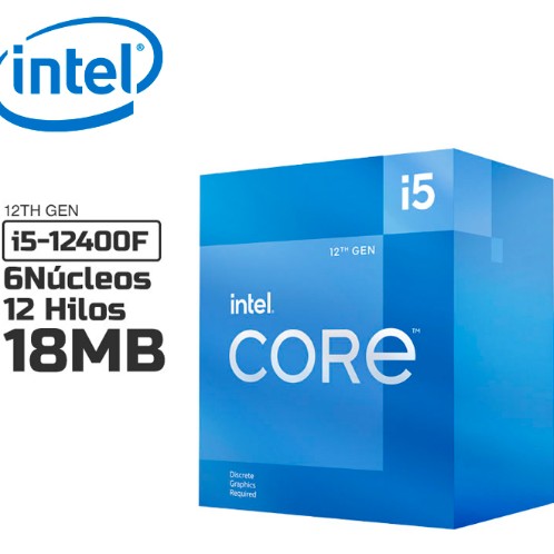 PROCESADOR INTEL CORE I5-12400, 2.50/4.40GHZ 18MB 