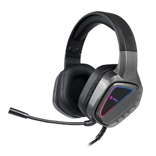 AURICULARES GAMING TEROS TE-8171N EST&Eacute;REO, MICR&Oacute;FONO, LUCES RGB