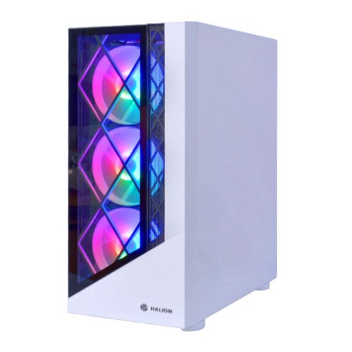 CASE GAMER HALION DRAGON CR15 CON FUENTE 500W | BLACK ,WHITE